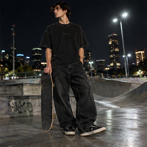 SWAG Tee in verwaschenem Schwarz